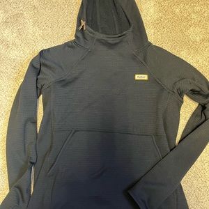 Grid fleece hoodie